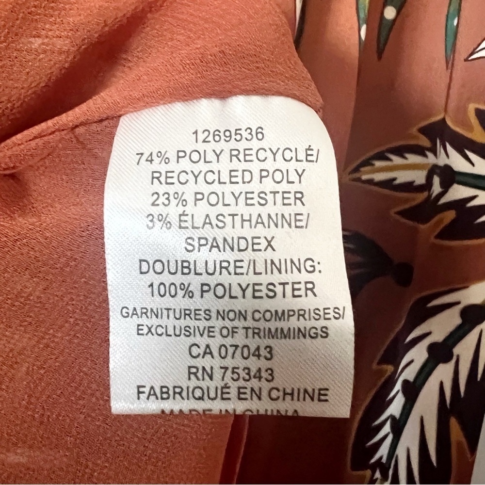 House of Harlow Satin Bird Halter Midi Dress Medium Resortwear Cruise Tropical - Picture 10 of 11